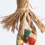 Four Ring Chain Woven Palm Leaf Parrot Toy Medium 2