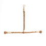 Natural Abaca Rope T Shaped Parrot Perch Medium