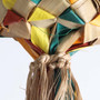 Coloured Pinata Spiked Palm Leaf Shredding Parrot Toy Medium 3