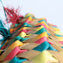 Coloured Pinata Spiked Palm Leaf Shredding Parrot Toy Large 4