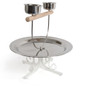 King`s Round Dish Table Top Parrot Play Stand White 1