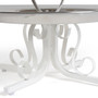 King`s Round Dish Table Top Parrot Play Stand White 3