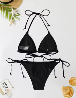 Triangle String Thong One-Piece Swimsuit