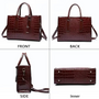 Luxury Vintage Women's Crocodile Pattern Handbag