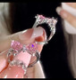 Elegant Pink Bowknot Design Exquisite Women’s Fashion Ring