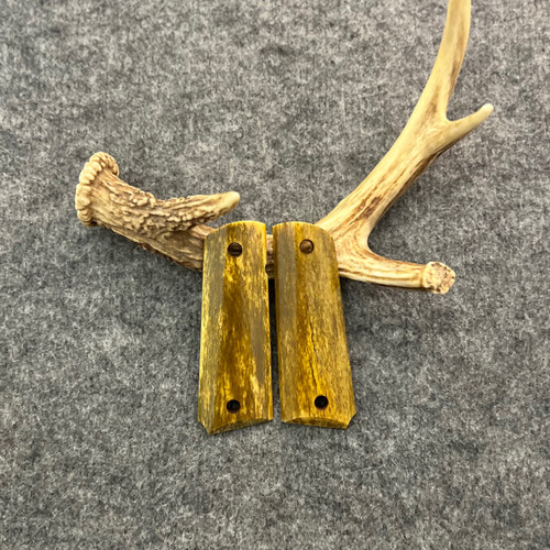 1911 Aged Giraffe Bone Custom Handmade Pistol Grips Fits Standard Government & Commander Models Item #2565