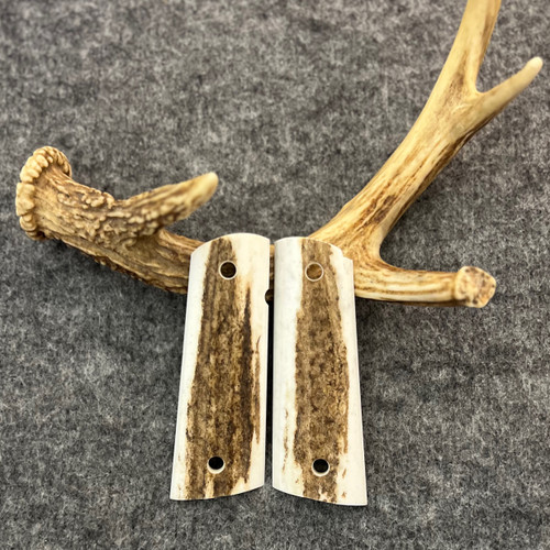 1911 Elk Custom Handmade Pistol Grips With Magwell Fits Standard Government & Commander Models  Item #2654