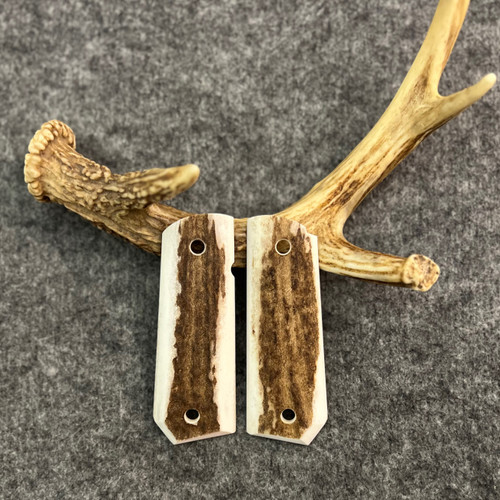 1911 Elk Custom Handmade Pistol Grip With Bobtail Fits Standard Government & Commander Models  Item #2790