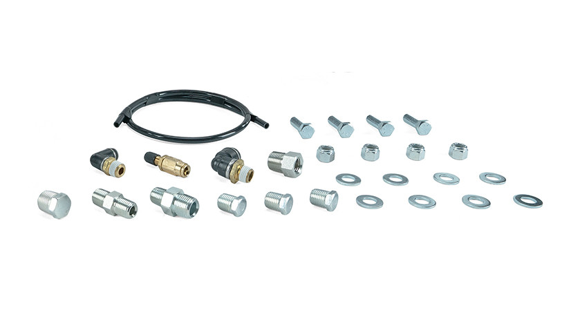 4 Gal. 7-Port Polished Tank w/ Viair 444c black compressor, 1/4