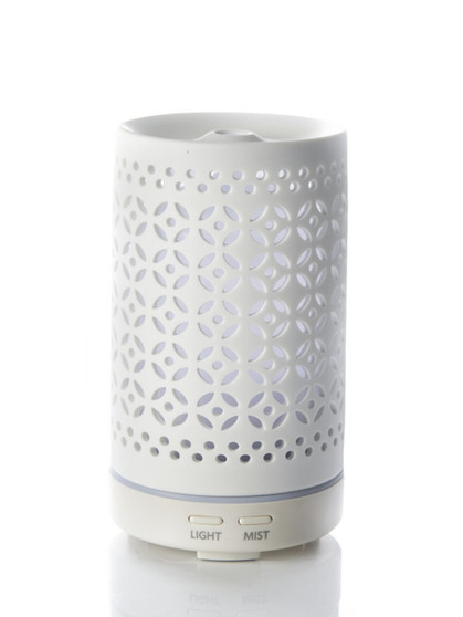 Aromatherapy Ultrasonic Mist Diffuser - White Ceramic