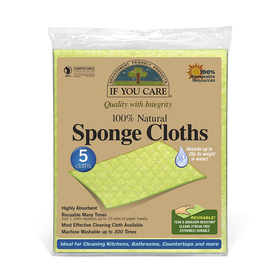 Compostable Sponge Cloths x 5 If You Care