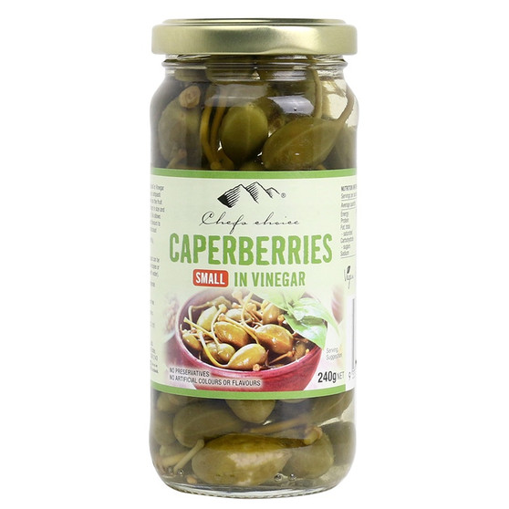 Caperberries In Vinegar 240g Chefs Choice