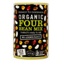 Four Bean Mix Organic 400g BPA Free Cooked