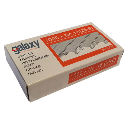 Galaxy 26/6 Premium Machine Staples 1000pcs for Galaxy VR-930 Galaxy 26/6 Premium Machine Staples 1000pcs for Galaxy VR-930