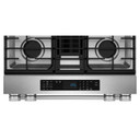 Kitchenaid® 30-Inch 4-Burner Dual Fuel Downdraft Slide-In Range KSDV730TPS