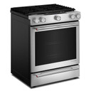 Kitchenaid® 30-Inch 5 Burner Gas Convection Slide-In Range with Baking Drawer KSGS730TPS