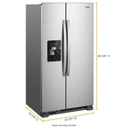 Whirlpool® 36-inch Wide Side-by-Side Refrigerator - 25 cu. ft. WRS555SIHZ