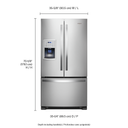 Whirlpool® 36-inch Wide French Door Refrigerator - 25 cu. ft. WRF555SDFZ