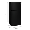 Whirlpool® 30-inch Wide Top Freezer Refrigerator - 19 cu. ft. WRT549SZDB