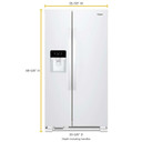 Whirlpool® 36-inch Wide Side-by-Side Refrigerator - 25 cu. ft. WRS335SDHW