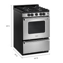 Whirlpool® 24-inch Freestanding Gas Range with Sealed Burners WFG500M4HS Whirlpool® 24-inch Freestanding Gas Range with Sealed Burners WFG500M4HS