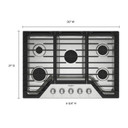 Whirlpool® 30-inch Gas Cooktop with Fifth Burner WCGK7030PS