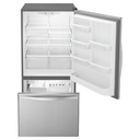 Whirlpool® 33-inches wide Bottom-Freezer Refrigerator with SpillGuard™ Glass Shelves - 22 cu. ft WRB322DMBM