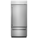 Kitchenaid® 20.9 Cu. Ft. 36 Width Built-In Stainless Bottom Mount Refrigerator with Platinum Interior Design KBBR306ESS