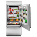 Kitchenaid® 20.9 Cu. Ft. 36 Width Built-In Stainless Bottom Mount Refrigerator with Platinum Interior Design KBBR306ESS