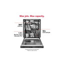 Kitchenaid® 44 dBA Dishwasher with 360° Max Jets™ Third Rack and LED Interior Lighting KDPM804KBS