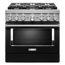 KitchenAid® 36'' Smart Commercial-Style Dual Fuel Range with 6 Burners KFDC506JBK