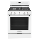 Kitchenaid® 30-Inch 5-Burner Gas Convection Range KFGG500EWH