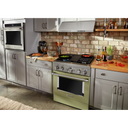 KitchenAid® 30'' Smart Commercial-Style Dual Fuel Range with 4 Burners KFDC500JAV