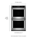 Kitchenaid® 27 Double Wall Oven with Even-Heat™  True Convection KODE507ESS