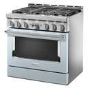 KitchenAid® 36'' Smart Commercial-Style Gas Range with 6 Burners KFGC506JMB