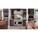 KitchenAid® 48'' Smart Commercial-Style Gas Range with Griddle KFGC558JSS