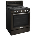 Kitchenaid® 30-Inch 5-Burner Gas Convection Range KFGG500EBS