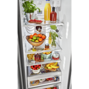 Kitchenaid® 19.9 cu ft. Counter-Depth Side-by-Side Refrigerator with Exterior Ice and Water and PrintShield™ finish KRSC700HPS