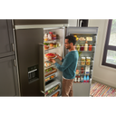 Kitchenaid® 29.4 Cu. Ft. 48 Built-In Side-by-Side Refrigerator with Ice and Water Dispenser and PrintShield™ Finish KBSD708MBS