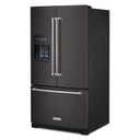 Kitchenaid® 26.8 Cu. Ft. Standard-Depth French Door Refrigerator with Exterior Ice and Water Dispenser KRFF577KBS