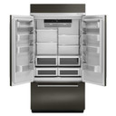 Kitchenaid® 24.2 Cu. Ft. 42" Width Built-In Stainless French Door Refrigerator with Platinum Interior Design KBFN502EBS