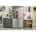 Kitchenaid® 19.4 cu. ft. 36-inch wide Counter-Depth 4-Door Refrigerator with PrintShield™ Finish KRQC506MPS