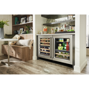 Kitchenaid® 24 Undercounter Wine Cellar with Glass Door and Wood-Front Racks KUWL214KSB