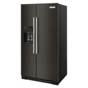 Kitchenaid® 19.9 cu ft. Counter-Depth Side-by-Side Refrigerator with Exterior Ice and Water KRSC700HBS