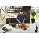 Kitchenaid® 19.9 cu ft. Counter-Depth Side-by-Side Refrigerator with Exterior Ice and Water KRSC700HBS
