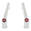 KitchenAid Double Drawer Refrigerator Handle Kit with 2 red medallions W11221395