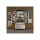 Kitchenaid® 24 cu. ft. 36-Inch Width Counter-Depth French Door Refrigerator with Interior Dispense KRFC236SBE
