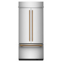 Kitchenaid® 20.8 Cu. Ft. 36" Built-In French Door Bottom Mount Refrigerator with Platinum Interior KBFN536SPS