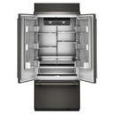 Kitchenaid® 20.8 Cu. Ft. 36" Built-In French Door Bottom Mount Refrigerator with Platinum Interior KBFN536SBE