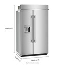 Kitchenaid® 29.4 Cu. Ft. 48" Built-In Side-by-Side Refrigerator features Exterior Water and Ice Dispenser with Measured Fill KBSD748SPS